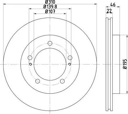 HELLA 8DD 355 112-991 - Disque de frein cwaw.fr