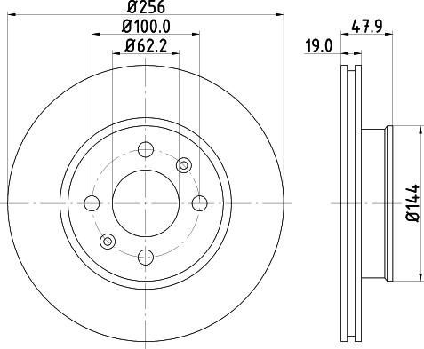 HELLA 8DD 355 112-471 - Disque de frein cwaw.fr