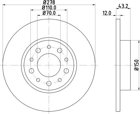 HELLA 8DD 355 112-541 - Disque de frein cwaw.fr