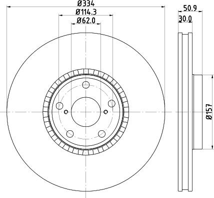 HELLA 8DD 355 112-861 - Disque de frein cwaw.fr