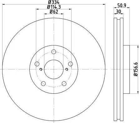 HELLA 8DD 355 121-851 - Disque de frein cwaw.fr