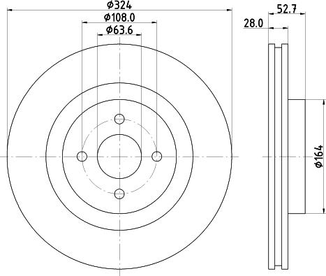 HELLA 8DD 355 112-711 - Disque de frein cwaw.fr