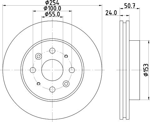 HELLA 8DD 355 112-781 - Disque de frein cwaw.fr