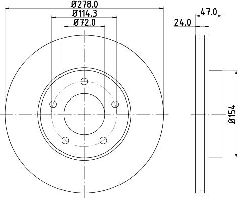 HELLA 8DD 355 112-731 - Disque de frein cwaw.fr