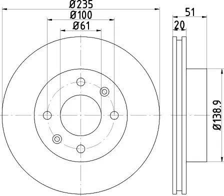 HELLA 8DD 355 117-681 - Disque de frein cwaw.fr