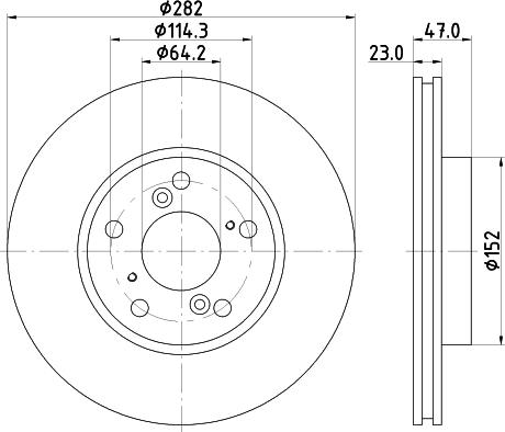 HELLA 8DD 355 117-081 - Disque de frein cwaw.fr