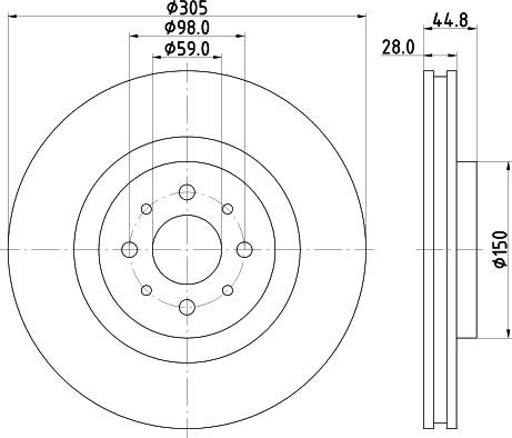 HELLA 8DD 355 117-111 - Disque de frein cwaw.fr