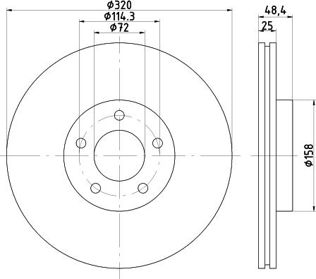 HELLA 8DD 355 117-891 - Disque de frein cwaw.fr