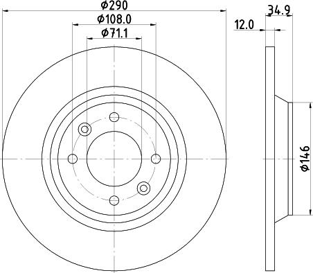 HELLA 8DD 355 117-291 - Disque de frein cwaw.fr