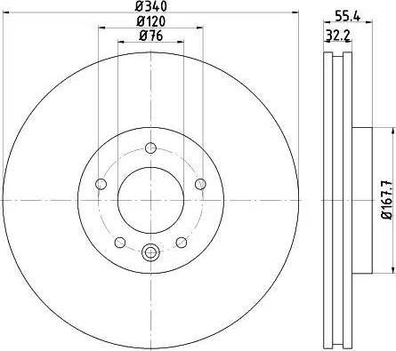 HELLA 8DD 355 117-251 - Disque de frein cwaw.fr