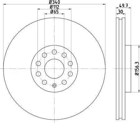 HELLA 8DD 355 121-921 - Disque de frein cwaw.fr