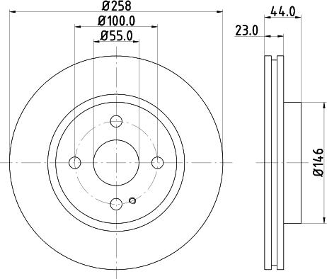 HELLA 8DD 355 134-001 - Disque de frein cwaw.fr