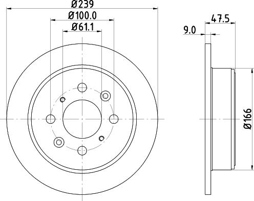 HELLA 8DD 355 134-141 - Disque de frein cwaw.fr