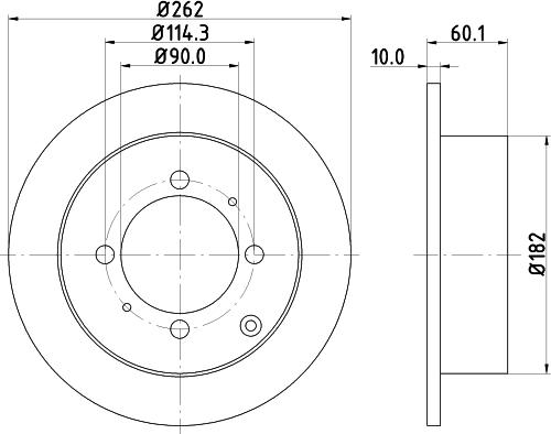 HELLA 8DD 355 134-131 - Disque de frein cwaw.fr