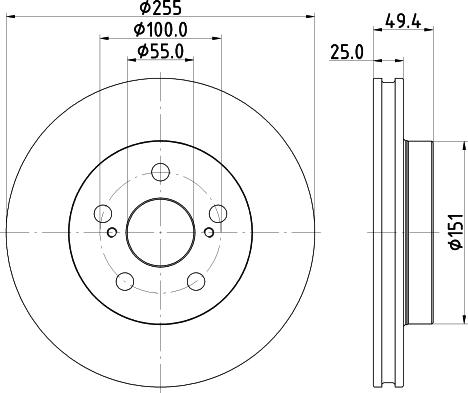 HELLA 8DD 355 131-911 - Disque de frein cwaw.fr