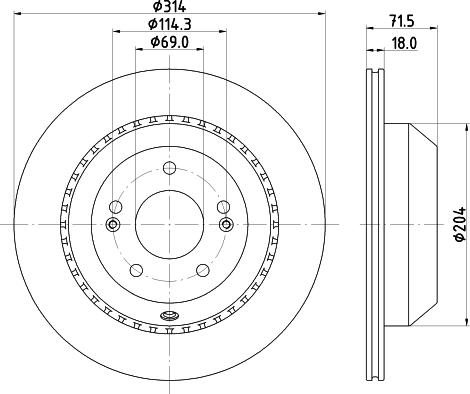 HELLA 8DD 355 131-881 - Disque de frein cwaw.fr