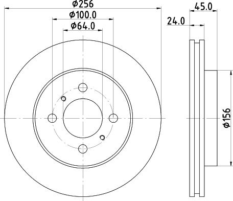 HELLA 8DD 355 133-991 - Disque de frein cwaw.fr