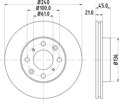 HELLA 8DD 355 133-941 - Disque de frein cwaw.fr