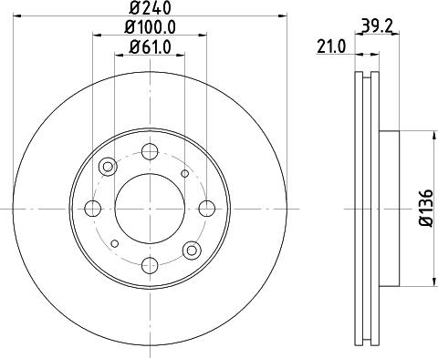 HELLA 8DD 355 133-961 - Disque de frein cwaw.fr