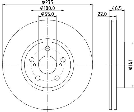 HELLA 8DD 355 133-911 - Disque de frein cwaw.fr