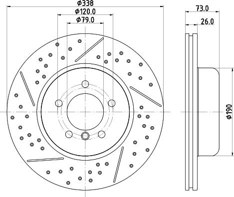 HELLA 8DD 355 133-581 - Disque de frein cwaw.fr