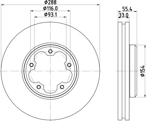 HELLA 8DD 355 133-161 - Disque de frein cwaw.fr