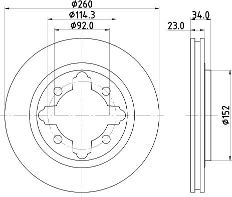 HELLA 8DD 355 133-891 - Disque de frein cwaw.fr