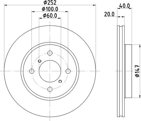 HELLA 8DD 355 133-301 - Disque de frein cwaw.fr