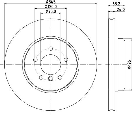 HELLA 8DD 355 132-531 - Disque de frein cwaw.fr