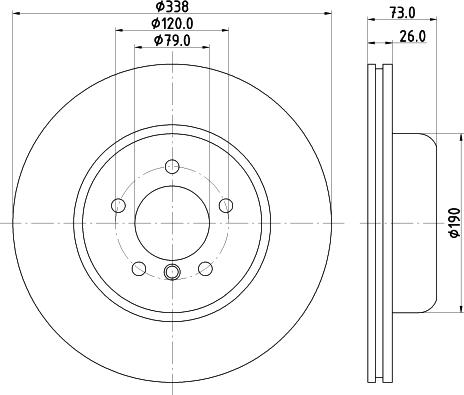 HELLA 8DD 355 132-771 - Disque de frein cwaw.fr