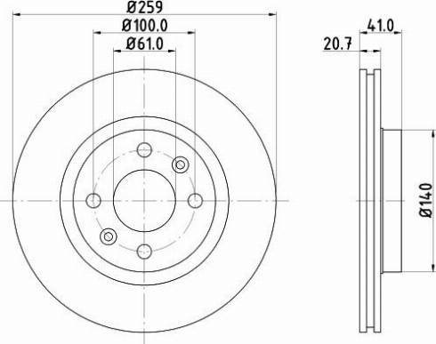 HELLA 8DD 355 129-921 - Disque de frein cwaw.fr