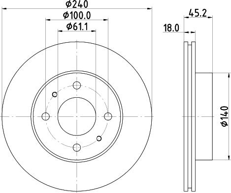 HELLA 8DD 355 129-971 - Disque de frein cwaw.fr