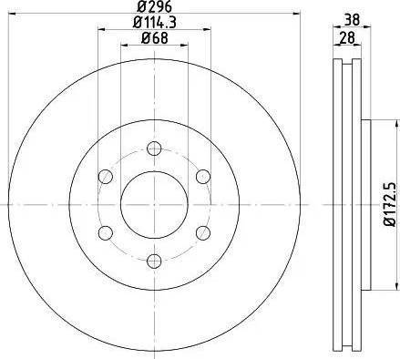 HELLA 8DD 355 119-171 - Disque de frein cwaw.fr