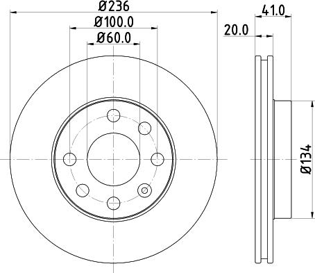 HELLA 8DD 355 129-881 - Disque de frein cwaw.fr