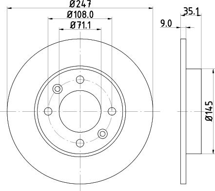 HELLA 8DD 355 124-961 - Disque de frein cwaw.fr