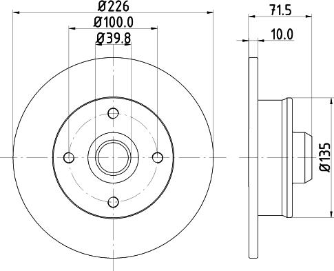 HELLA 8DD 355 124-581 - Disque de frein cwaw.fr