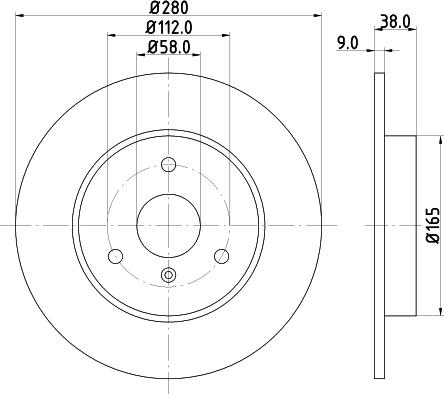 HELLA 8DD 355 124-001 - Disque de frein cwaw.fr