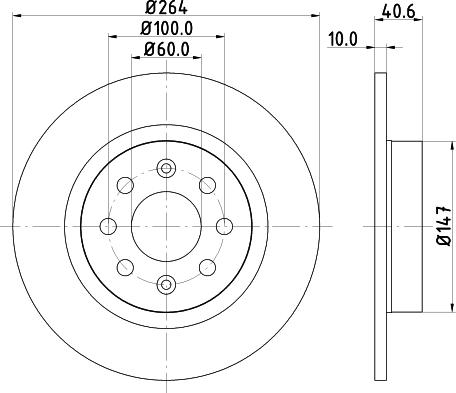 HELLA 8DD 355 124-861 - Disque de frein cwaw.fr