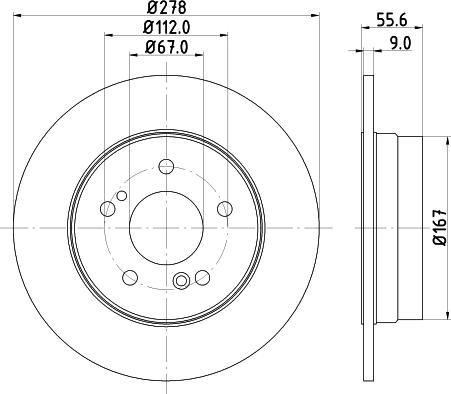 HELLA 8DD 355 124-381 - Disque de frein cwaw.fr