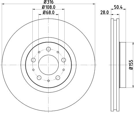 HELLA 8DD 355 124-761 - Disque de frein cwaw.fr