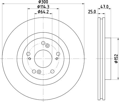 HELLA 8DD 355 125-081 - Disque de frein cwaw.fr