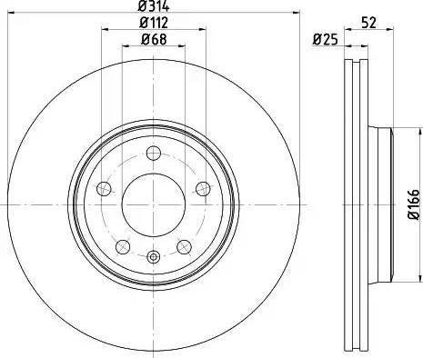 HELLA 8DD 355 125-201 - Disque de frein cwaw.fr