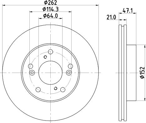 HELLA 8DD 355 126-951 - Disque de frein cwaw.fr