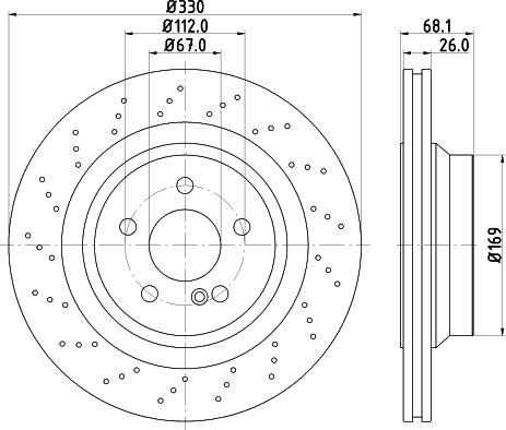 HELLA 8DD 355 126-402 - Disque de frein cwaw.fr