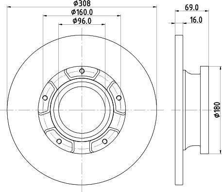 HELLA 8DD 355 126-591 - Disque de frein cwaw.fr