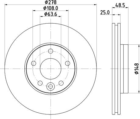 HELLA 8DD 355 126-561 - Disque de frein cwaw.fr