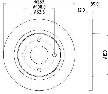 HELLA 8DD 355 126-611 - Disque de frein cwaw.fr