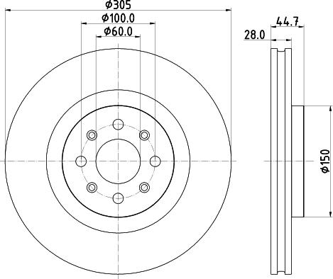 HELLA 8DD 355 120-951 - Disque de frein cwaw.fr