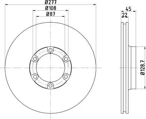 HELLA 8DD 355 120-001 - Disque de frein cwaw.fr