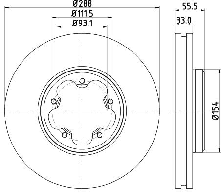 HELLA 8DD 355 120-111 - Disque de frein cwaw.fr